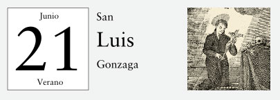 21 de Junio, San Luis Gonzaga