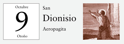 9 de Octubre, San Dionisio Areopagita