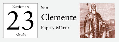 23 de Noviembre, San Clemente, Papa y mártir