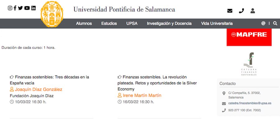 Cátedra Finanzas sostenibles UPSA-MAPFRE