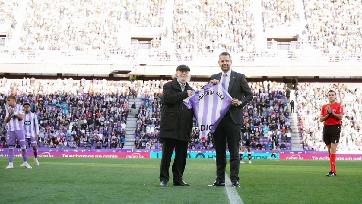 Joaquín Díaz en el campo del Real Valladolid