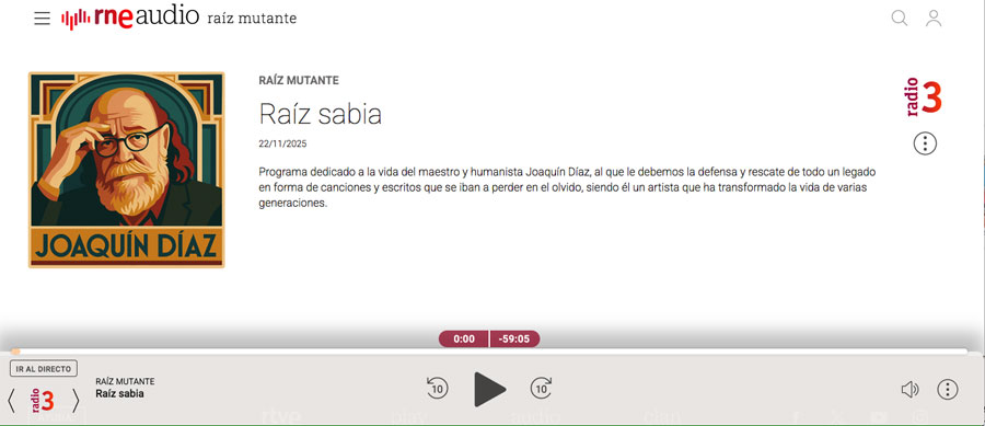 Raiz Mutante entrevista a Joaquín Díaz