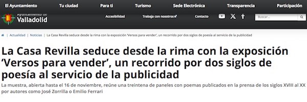 Cabecera de la web del Ayuntamiento