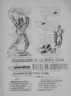 INAUGURACION DE LA NUEVA CALLE MIGUEL DE CERVANTES. En la feria de septiembre de 1912