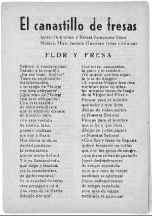 EL CANASTILLO DE FRESAS. Flor y Fresa