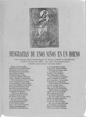 DESGRACIAS DE UNOS NIÑOS EN UN HORNO ocurridas en las inmediaciones de Osuna,pueblo de Andalucía,el 28 de enero de 1901,con todos los sangrientos detalles que verá el curioso lector.