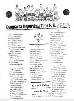 COMPARSA DEPORTISTA TORO F.C.Y U.D.T.