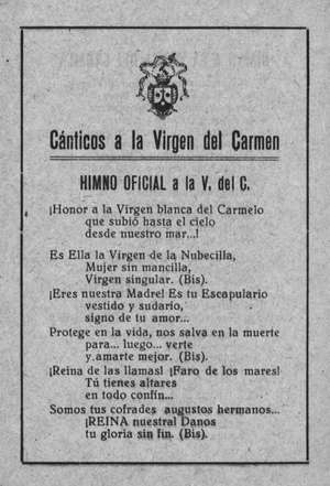 Cánticos a la Virgen del Carmen
