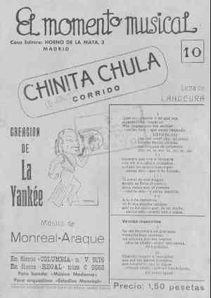 El momento Musical: CHINITA CHULA CORRidO