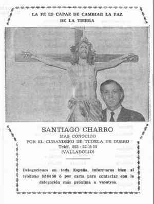 SANTIAGO  CHARRO, MÁS CONOCidO POR EL CURANDERO DE TUDELA DE DUERO