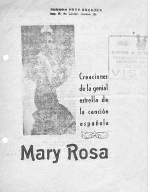 Creaciones de la genial estrella de la canción española Mary Rosa