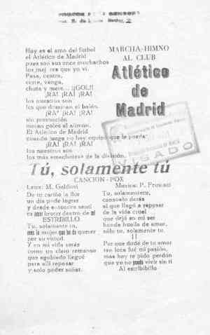 MARCHA-HIMNO AL CLUB Atlético de Madrid