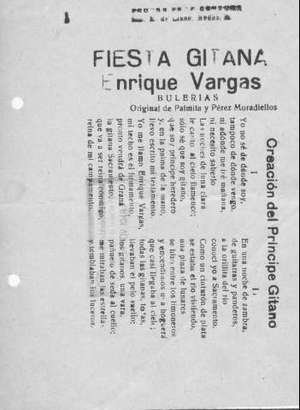 FIESTA GITANA Enrique Vargas BULERÍAS