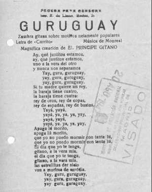 GURUGUAY Zambra gitana sobre motivos populares