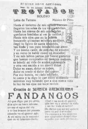 TROVADOR Bolero / FANDANGOS