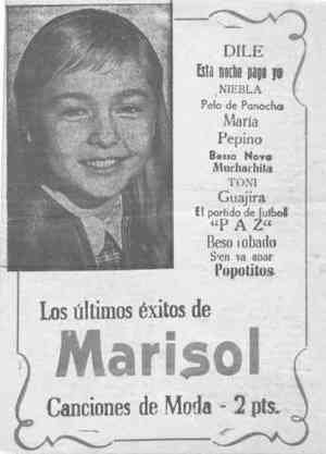 Los últimos éxitos de Marisol