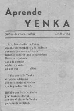 APRENDE YENKA. Ritmo de Polka-Yenka.