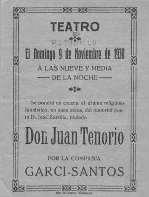 Teatro Astudillo. DON JUAN TENORIO