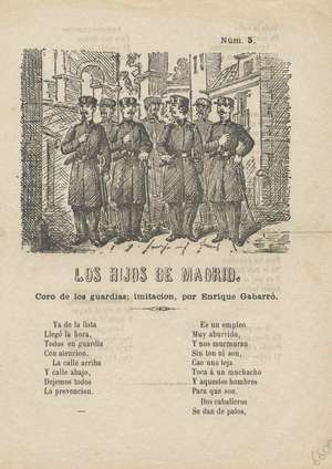 Los hijos de Madrid. Coro de los guardias: imitación por Enrique Gagarró. Núm. 5