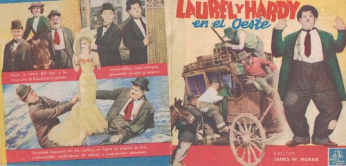 [Programa de mano de película]. Laurel y Hardy en el Oeste
